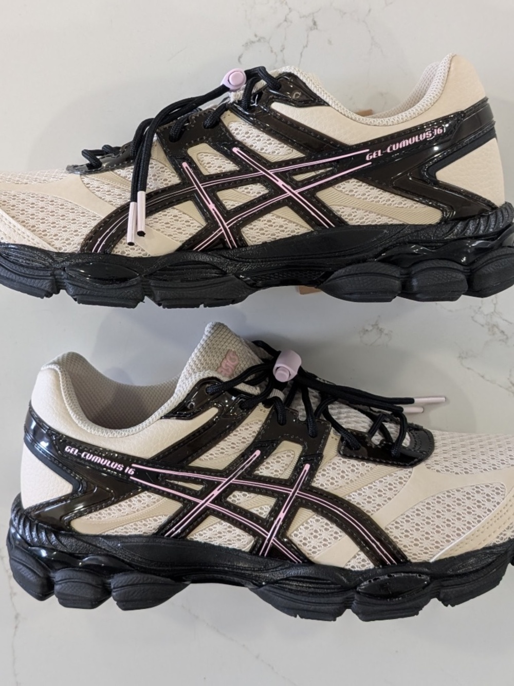 Finesse x ASICS Gel-Cumulus 16 Desert Rose Pink Cream W 8.5 M 7 NIB Collab Rare